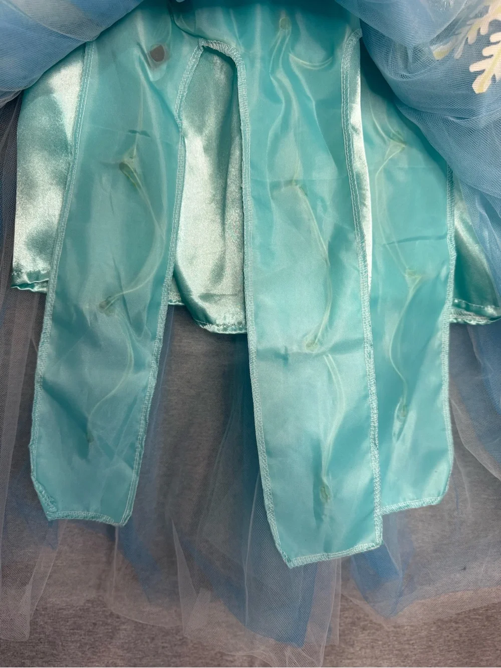 Rubies Brand Blue Princess Tulle Costume Dress - Kids Medium